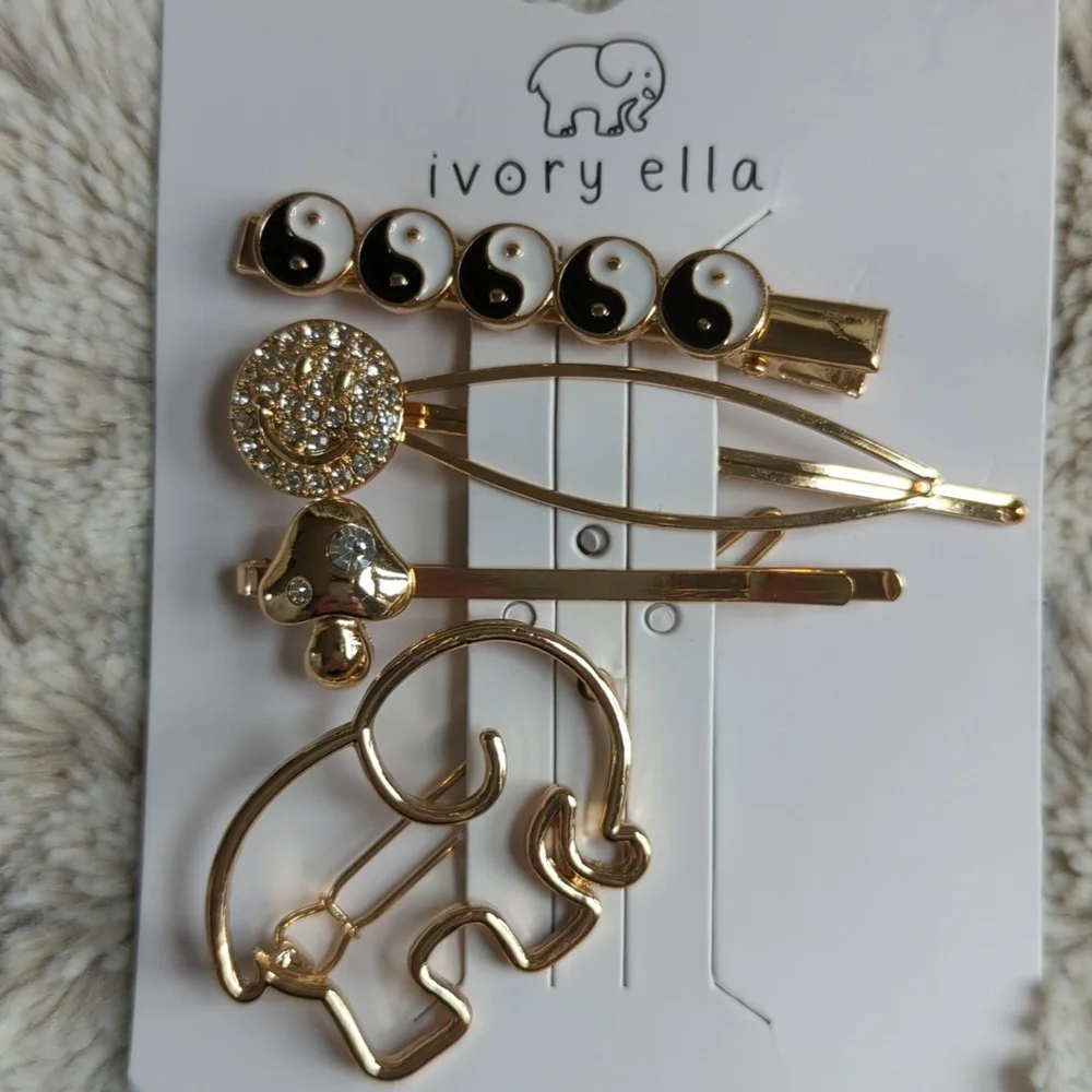 Ivory Ella Mushroom Yin-Yang Elephant Hair Accessories
